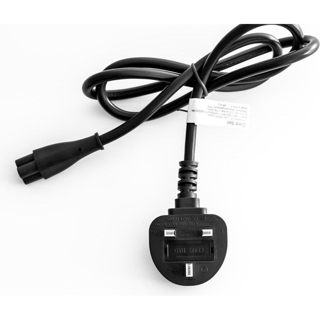 Bachmann Cavo di connessione da presa IEC C5 a spina UK (304.1055) (1 m), Cavo di alimentazione, Nero