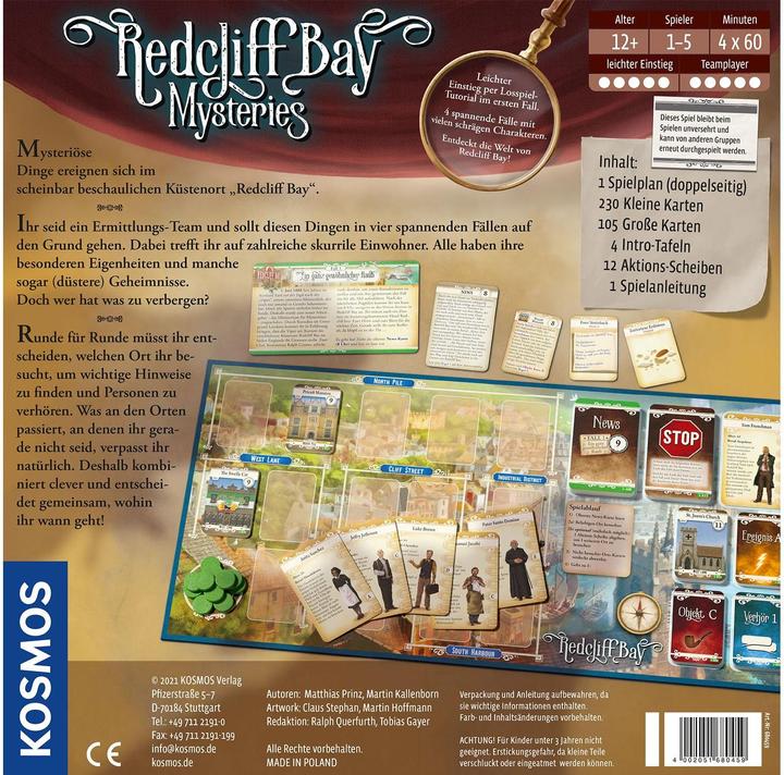 Produktbild Kosmos Redcliff Bay Mysteries, d (Deutsch, 1 - 5 Spieler)