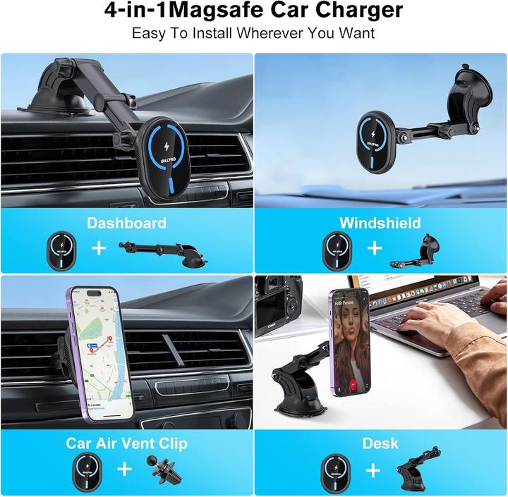 Produktbild Ohlpro Magsafe Auto-Handyhalterung mit Ladefunktion