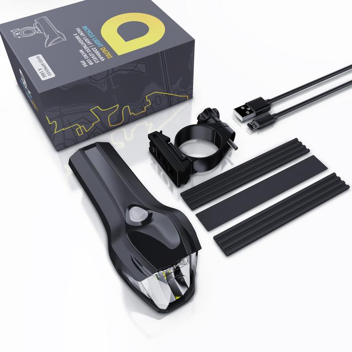 Produktbild Aplic LED Fahrradlicht, Frontlicht, Akku Fahrrad Vorderlicht mit 50 LUX, Velolicht, StVZO zugelassen (300 lm)