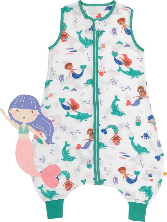 Schlummersack Musselin Schlafsack mit Fssen, 0.5 TOG (90 cm, 0.5 TOG,  Sommer)