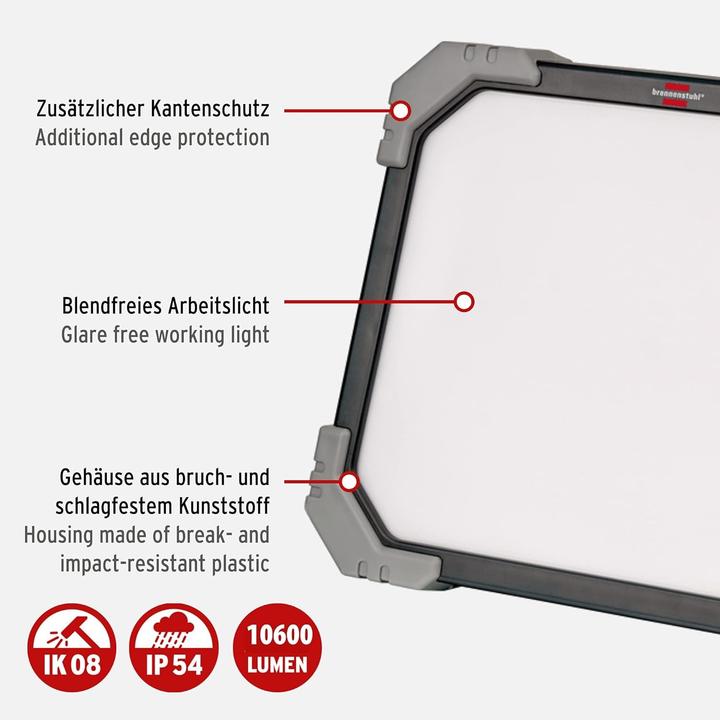 Produktbild Brennenstuhl Mobiler LED Strahler DINORA 10050 10600lm, IP54,Stedo,5m H07RN-F 3G1.5 (10600 lm)