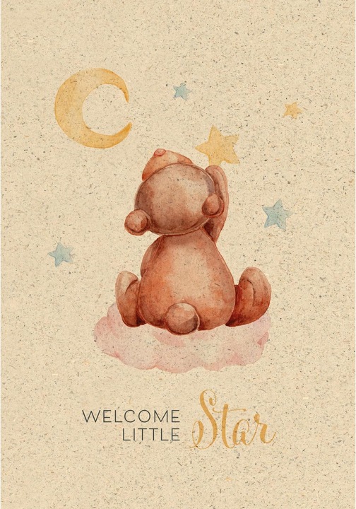 Carte de voeux Welcome little Star 12.2 x 17.5 cm (1 pcs)