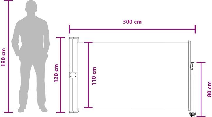 Produktbild vidaXL Terrassenbarriere (3 m)