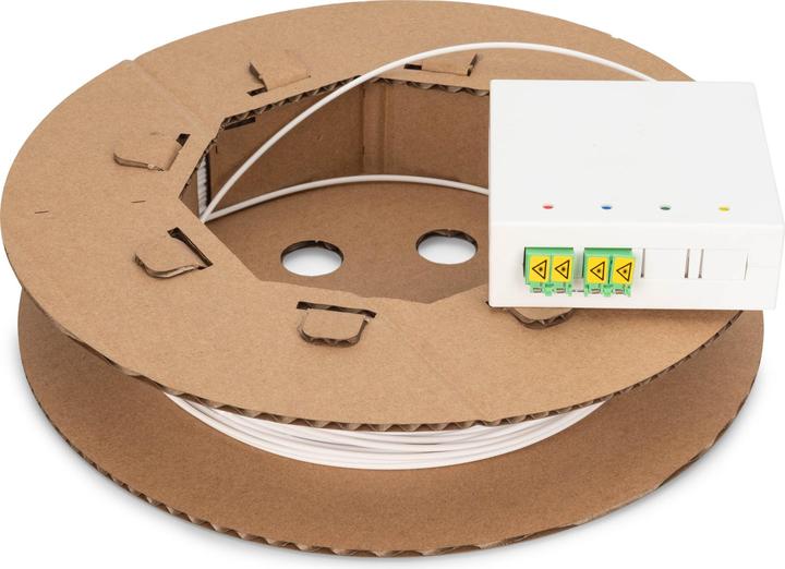 Digitus Fttx Installationskit, Vorkonfektioniert, 4-Faser, LC/APC Stecker, Länge 30 m (S/FTP, CAT7, 30 m)