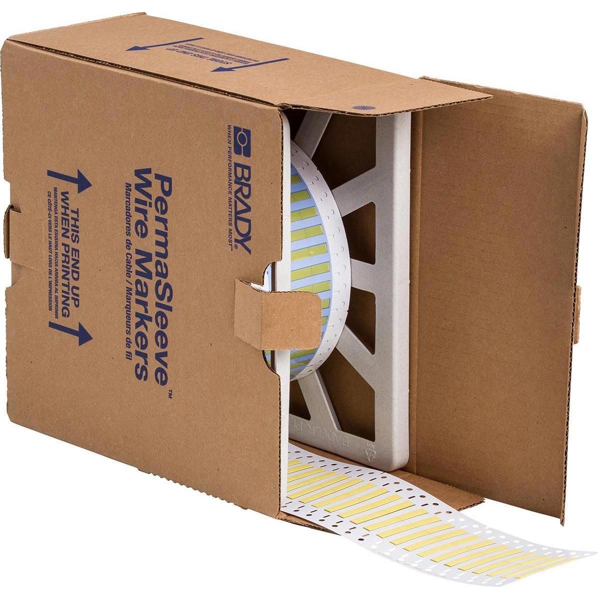 Brady, Etiketten, PS-125-2-YL-2-PERF, B-342, Permasleeve, wärmeschrumpfd. Polyolefin, Gelb, 25,4 x 6mm, für Ka