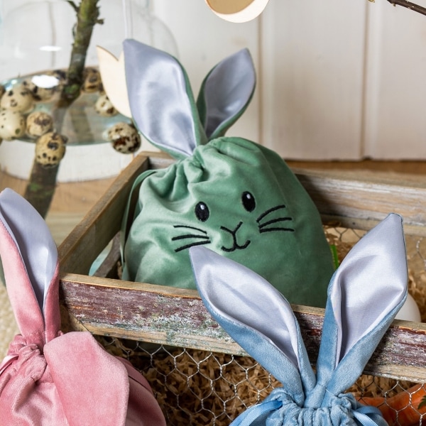Actual product image Papierdrachen Easter fabric bags (Gift box, 3 x)