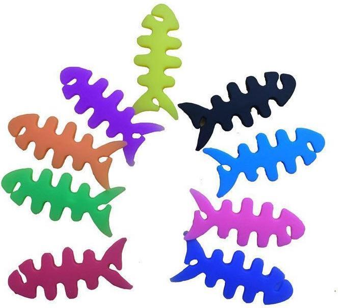 Produktbild Hurtel Fish-shaped headphone cable wrap - blue