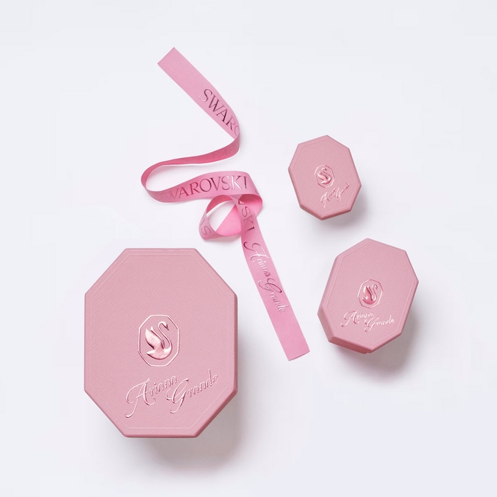 Produktbild Swarovski x Ariana Grande Y Halskette Kristallperle Verschiedene Schliffe Herz Weiss Rhodiniert (Swarovski Metall)