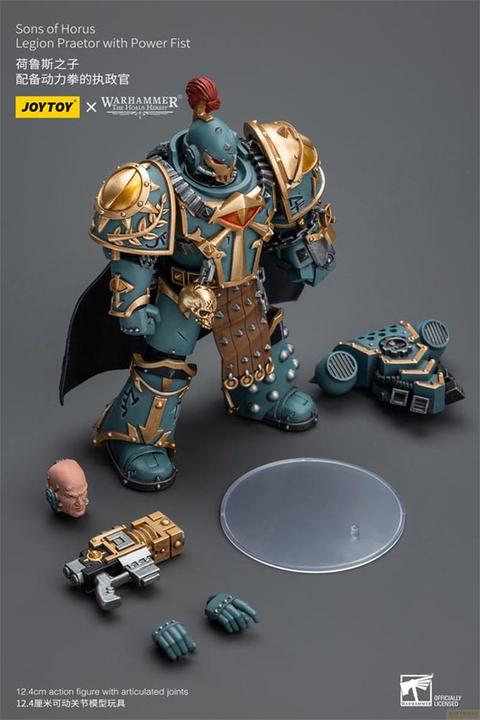 Actual product image Joy Toy Warhammer The Horus Heresy Action Figure 1/18 Legion Praetor With Power Fist 12 cm