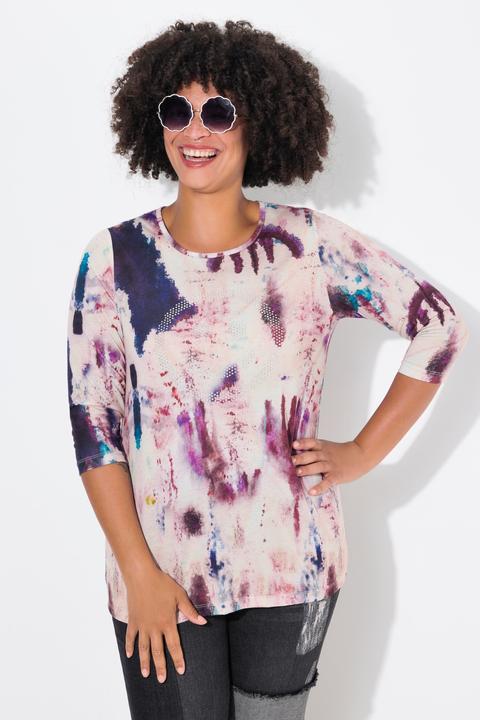 Produktbild Angel of Style T-Shirt, Straight Fit, Smiley, Batik-Muster (52)