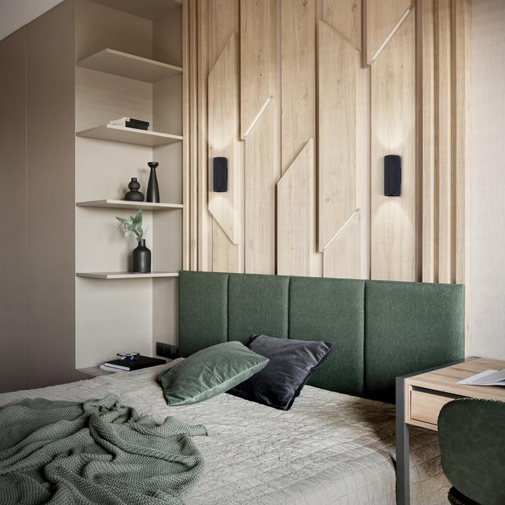 Actual product image Brilliant Wall lamp Marty GU10 2x5W 3000K - Zwart (345 lm, GU10)