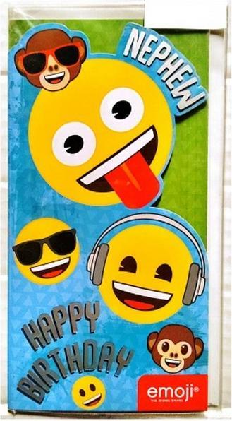 Actual product image Emoji Nephew Happy Birthday Greetings Card (1 pcs.)