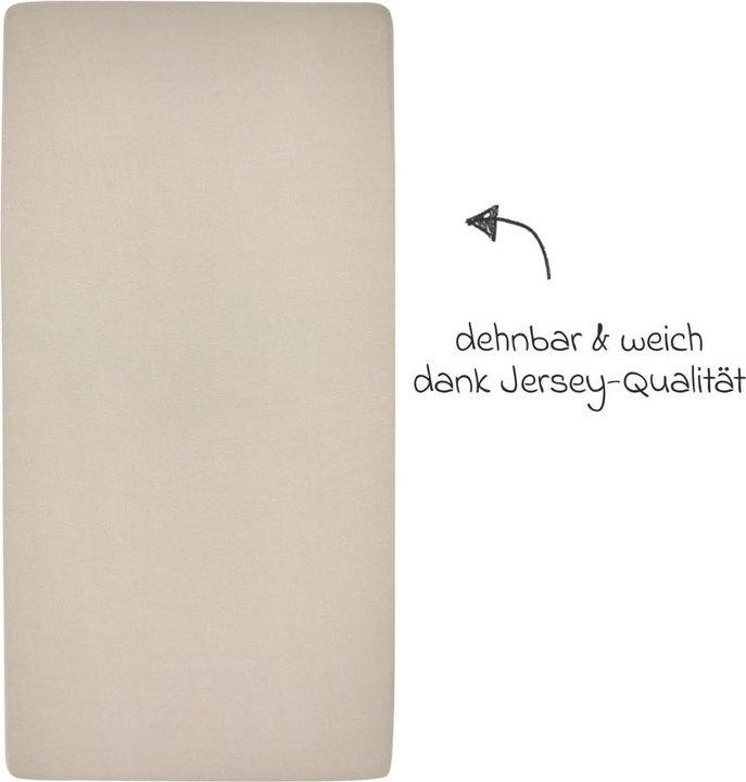 Produktbild Meyco jersey Spannbettlaken 40x80/90 sand (90 cm)