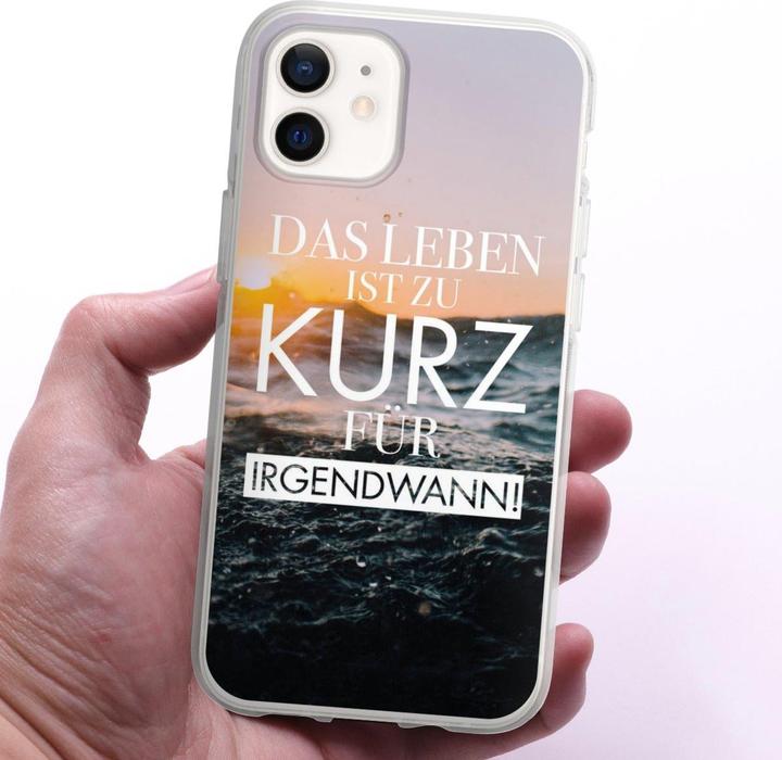 Produktbild DeinDesign Silikon Hülle für Apple iPhone 12 mini Handyhülle Case Smartphone Schutzhülle Spruch Meer (Apple iPhone 12 mini)