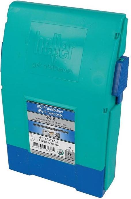 Actual product image Heller HSS metal twist drill set 19 (1.0-10 mm)