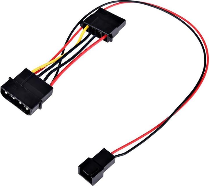 Produktbild Aquatuning Revoltec 3-Pin zu 4-Pin Spannungsadapter (33.50 cm, 3 Pin, 4 pin Molex)
