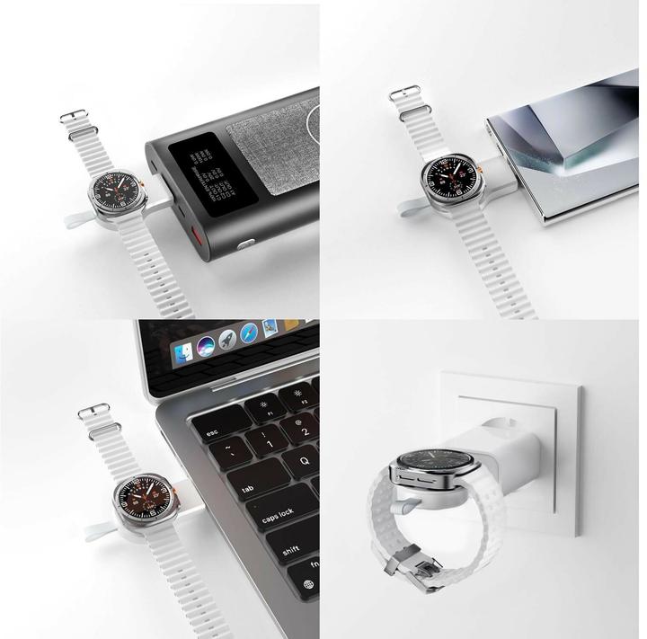 Produktbild 4smarts Qi2 Ladestation Trident mit Charger für Samsung Watch, weiss (25 W)