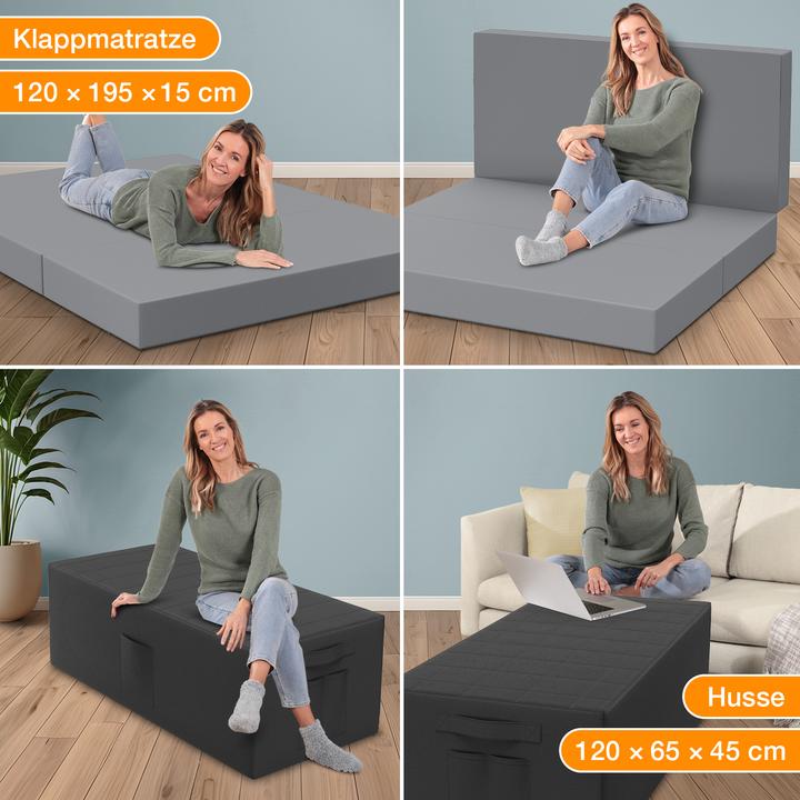 Immagine prodotto Bestschlaf Materasso pieghevole (120 x 195 cm, Nucleo di schiuma)