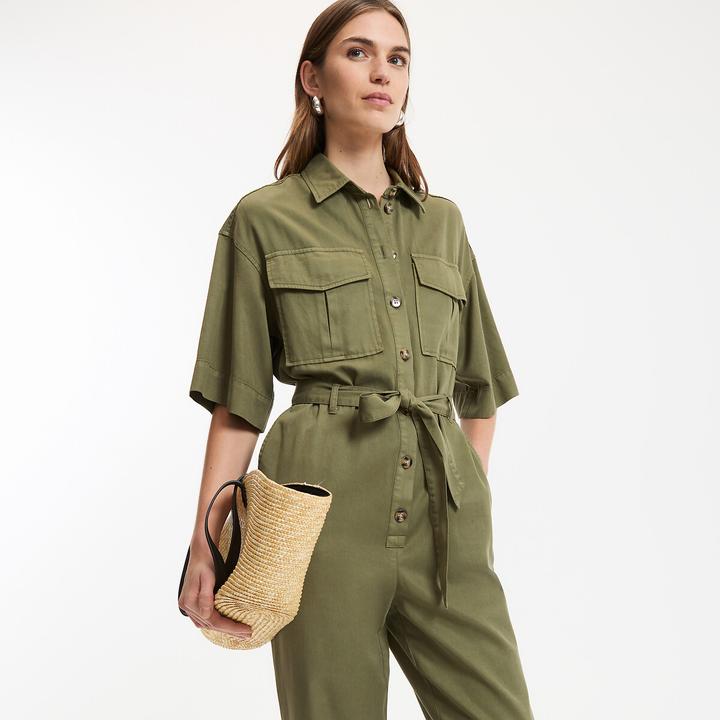 Image du produit La Redoute Collections Jumpsuit mit kurzen Ärmeln (50)