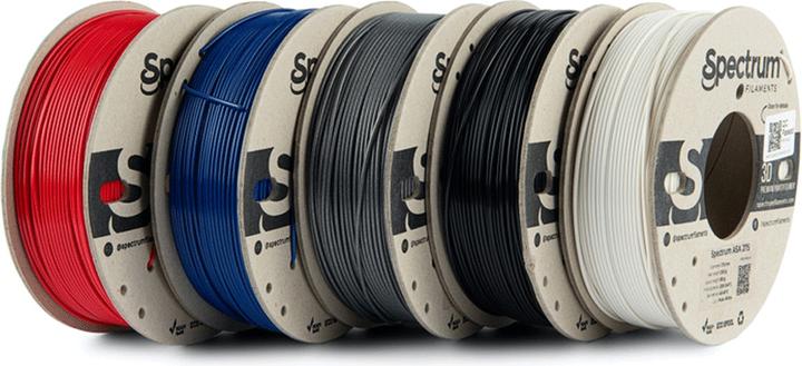 Actual product image Filament ASA 5 Pack 1.75mm (ASA, 1.75 mm, 1250 g, Multicoloured)