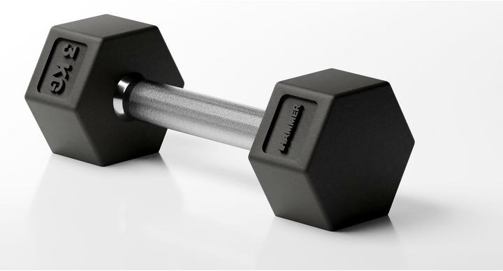 Produktbild Hammer Fitness HAMMER Kurzhantel Hexagon PRO 1 x 3 kg, Hantelart (1 x 3 kg)
