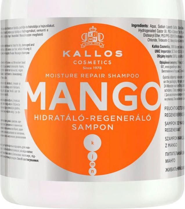 Actual product image Kallos Cosmetics mango (Liquid shampoo, 1000 ml)