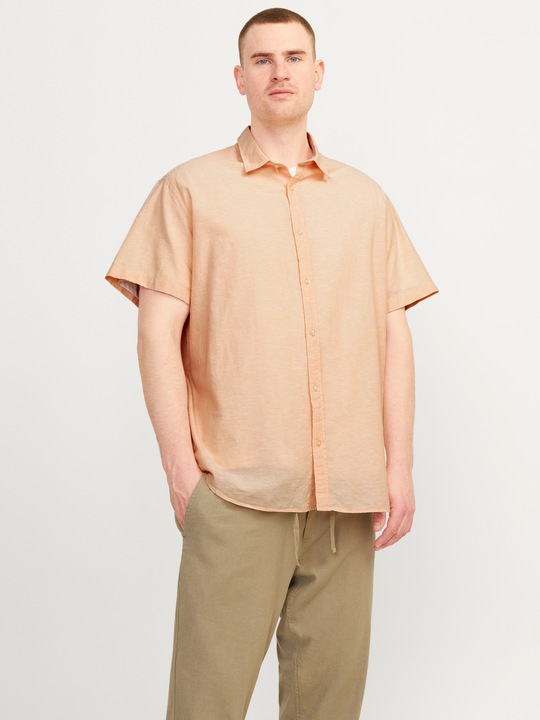 Produktbild Jack & Jones Jjelinen Blend Shirt Ss Sn Pls (4XL)
