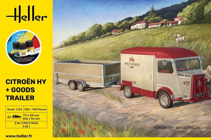 Actual product image Heller STARTER KIT Citroen HY + Goods Trailer