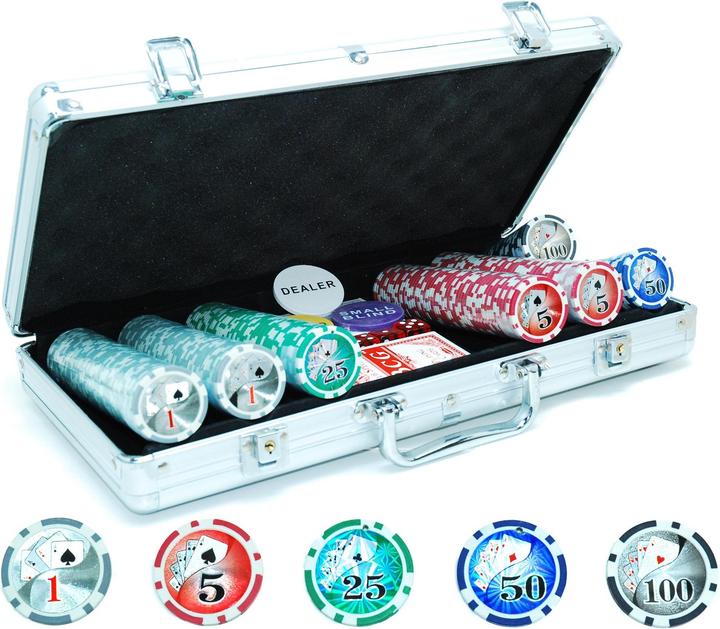 Produktbild Philos Pokerchips, Aluminiumkoffer (Dänisch, Deutsch, 2 - 6 Spieler)
