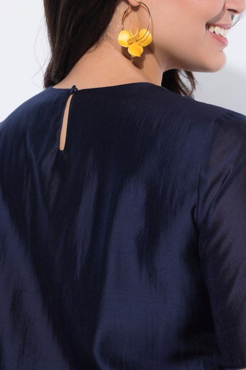 Actual product image Ulla Popken Floral Chiffon Applique Blouse (42)