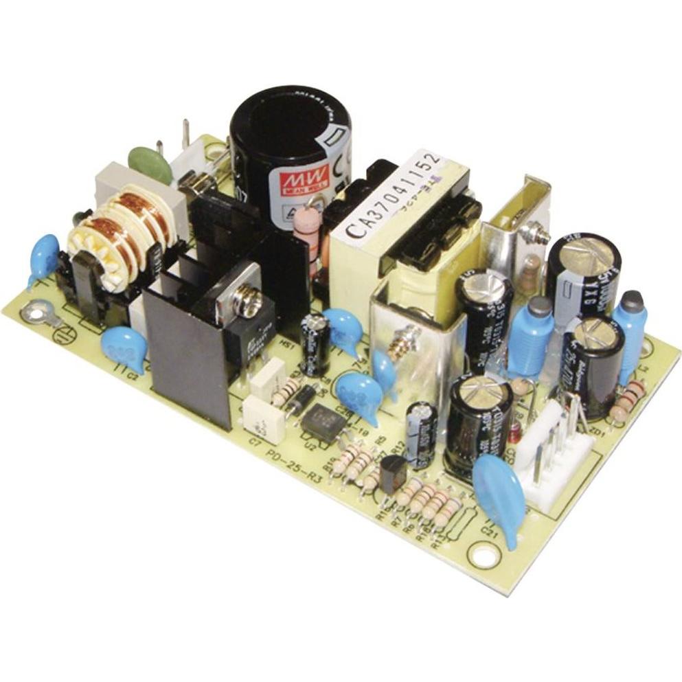 MeanWell, Zubehör Elektroinstallation, AC/DC-Netzteilbaustein, open frame PD-25A