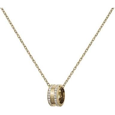 Daniel Wellington - Elan Lumine Sparkling Gold Plated Circle Pendant Necklace DW00400510, Handykette, Gold