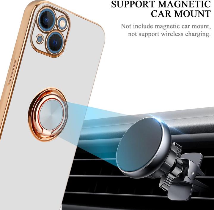 Actual product image Cadorabo Case for Apple iPhone 13 MINI in TPU with camera protection and ring LM089 Style (Apple iPhone 13 mini)