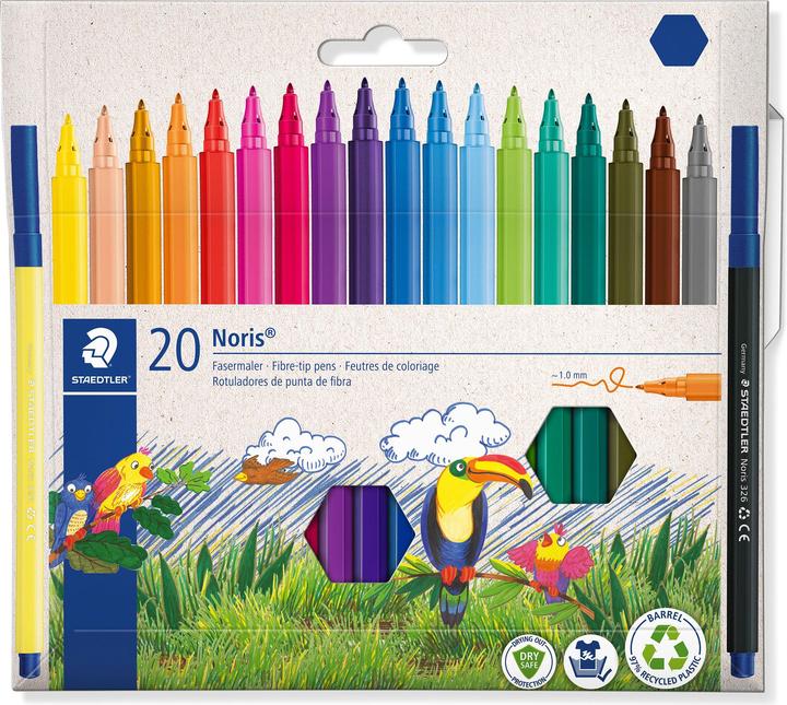Produktbild Staedtler Noris 326 Fasermaler (Gemischte Farben, 20 x)