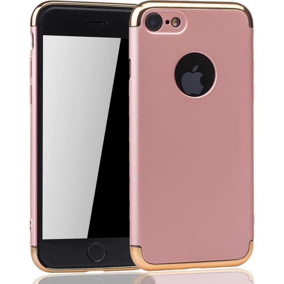 Thumbnail - König Design Handy Hülle Schutz Case für Apple iPhone 7 Bumper 3 in 1 Cover Chrom Rose Gold (Apple iPhone 7), Smartphone...
