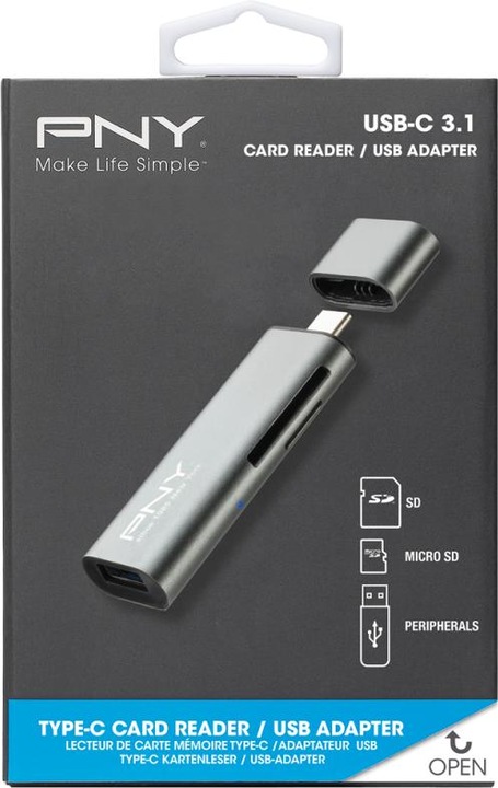 Actual product image PNY USB card reader (USB-C)