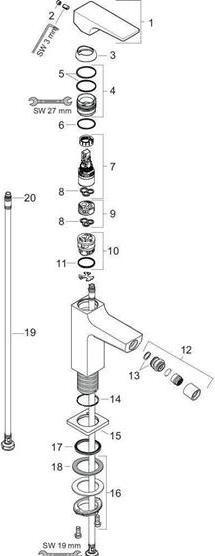 Produktbild hansgrohe METROPOL Bidet Armatur, mit Push-Open Ablaufgarnitur, mattschwarz