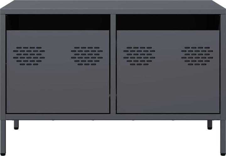 Produktbild vidaXL TV Schrank Fernsehtisch Fernsehschrank Lowboard TV Möbel Anthrazit Stahl