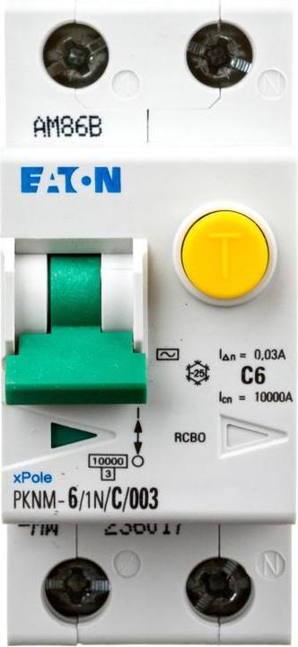 Actual product image Eaton FI/LS combination, 6 A, 30 mA, LS- 236017