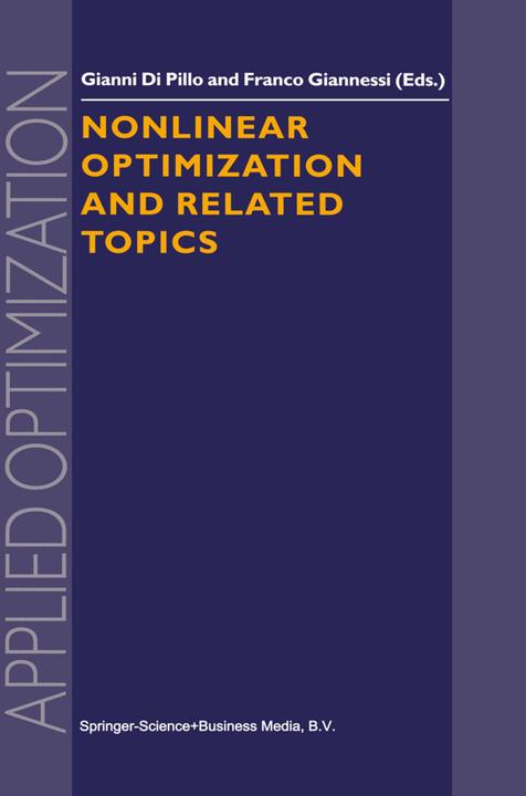 Nonlinear Optimization and Related Topics (Englisch, Franco Giannessi, Gianni Pillo, 2010)