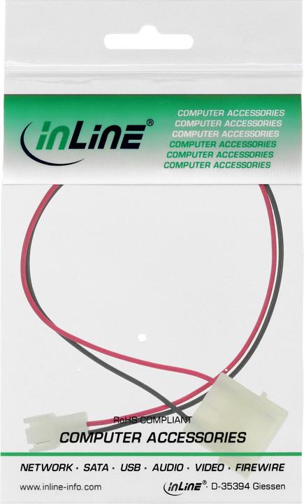 Produktbild Aquatuning Lüfter Strom Adapterkabel (30 cm, 3 Pin, 4 pin Molex)