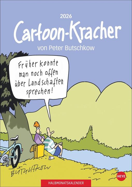 Image du produit Peter Butschkow: Cartoon-Kracher Halbmonatskalender 2026