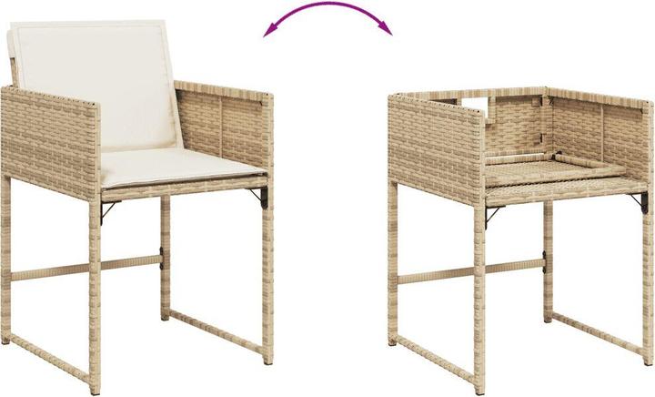 Produktbild vidaXL Garten Essgruppe (110 x 106 x 73 cm)