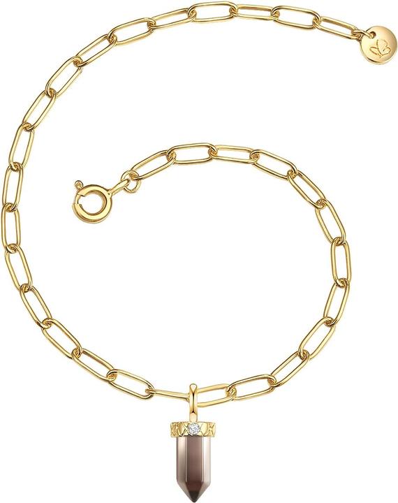 Actual product image Glanzstücke München Ladies Sterling Silver Cubic Zirconia Yellow Gold - 26923 (18 cm, Sterling Silver)