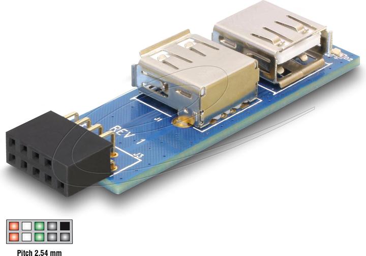 Produktbild Delock 41820 USB Pinheader Buchse (USB 2.0)