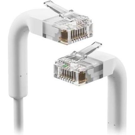 Ubiquiti U-CABLE-PATCH-RJ45-50 - Patchkabel Cat.6, F/UTP, 0.1m, weiss (F/UTP, CAT6, 0.10 m), Netzwer