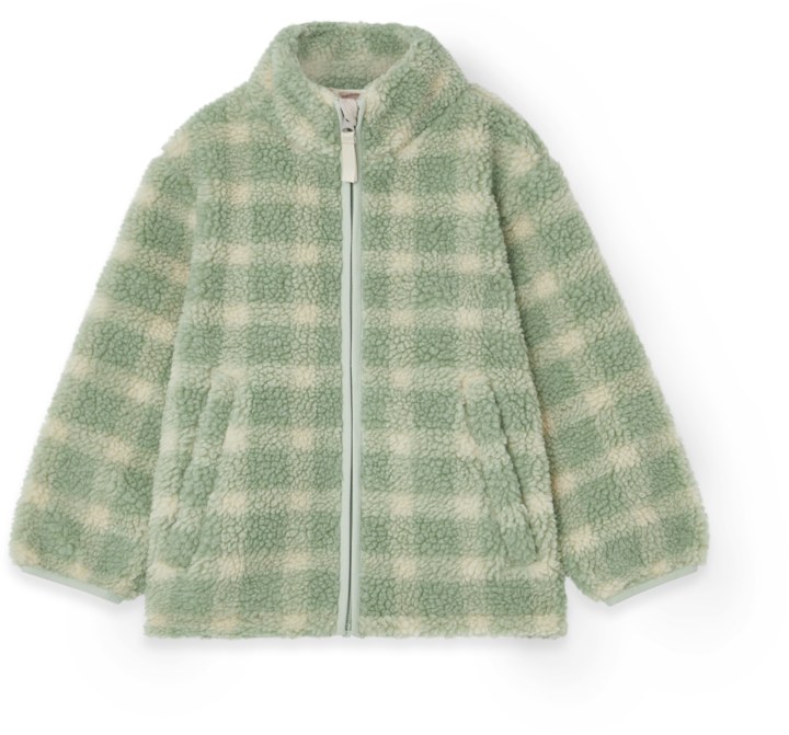Immagine prodotto Garbo & Friends Giacca in pile a quadri color salvia (104)