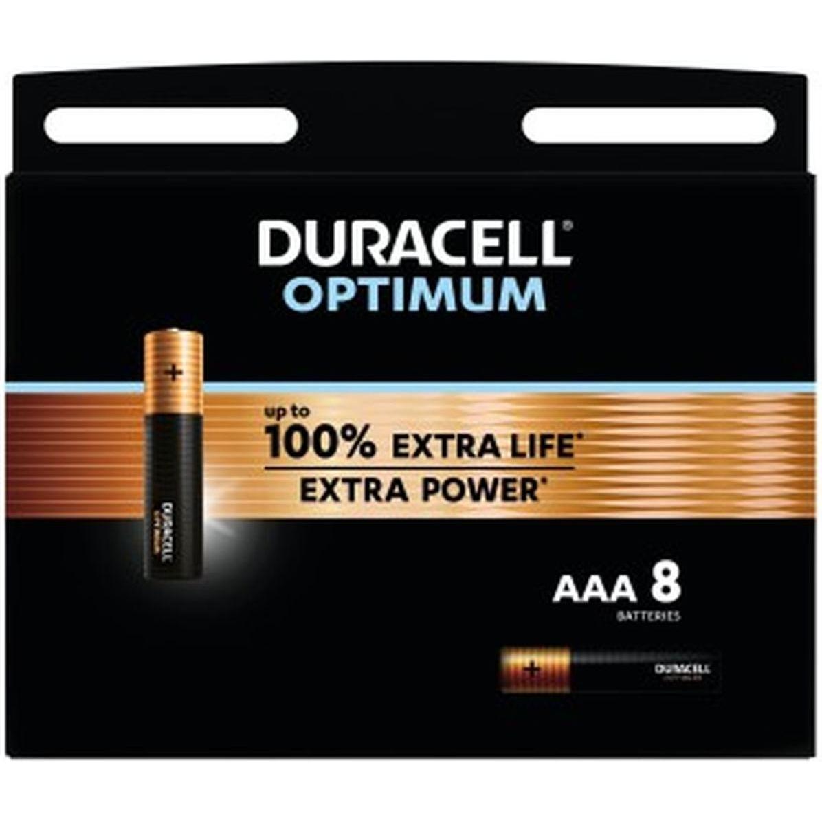 Duracell Optimum AAA Set di 8 (8 pz., AAA), Batterie + pile