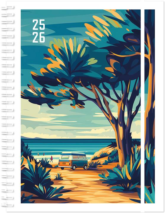 Produktbild Simplex Schüleragenda Emotions 25/26 500211.26 1T/1S 12M Surf Van 12x16.5cm (A6, Deutsch)